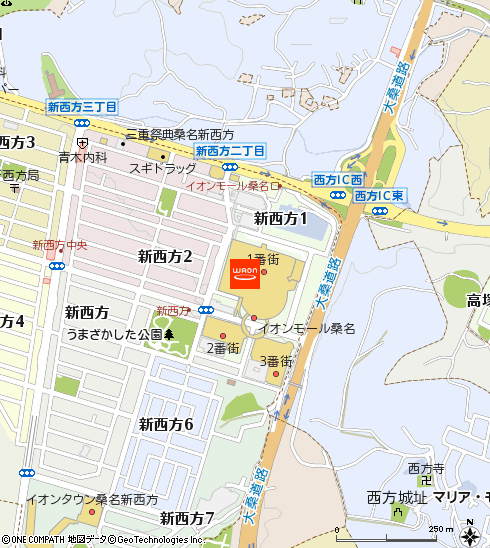 イオン桑名店付近の地図